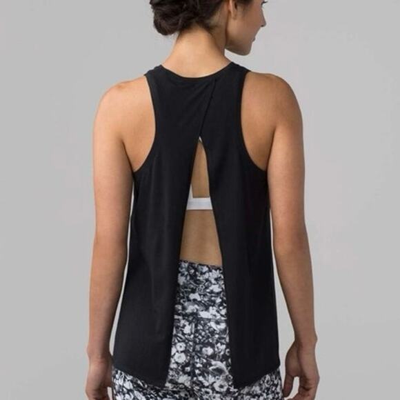 Lululemon all tied up tank in black size 2 - Picture 3 of 10